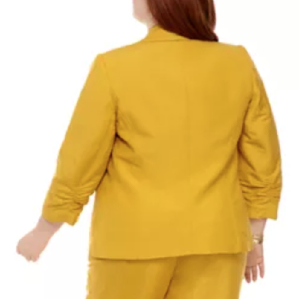 Kasper Linen Blend, Toggle Closure, Notch Collar … - image 2